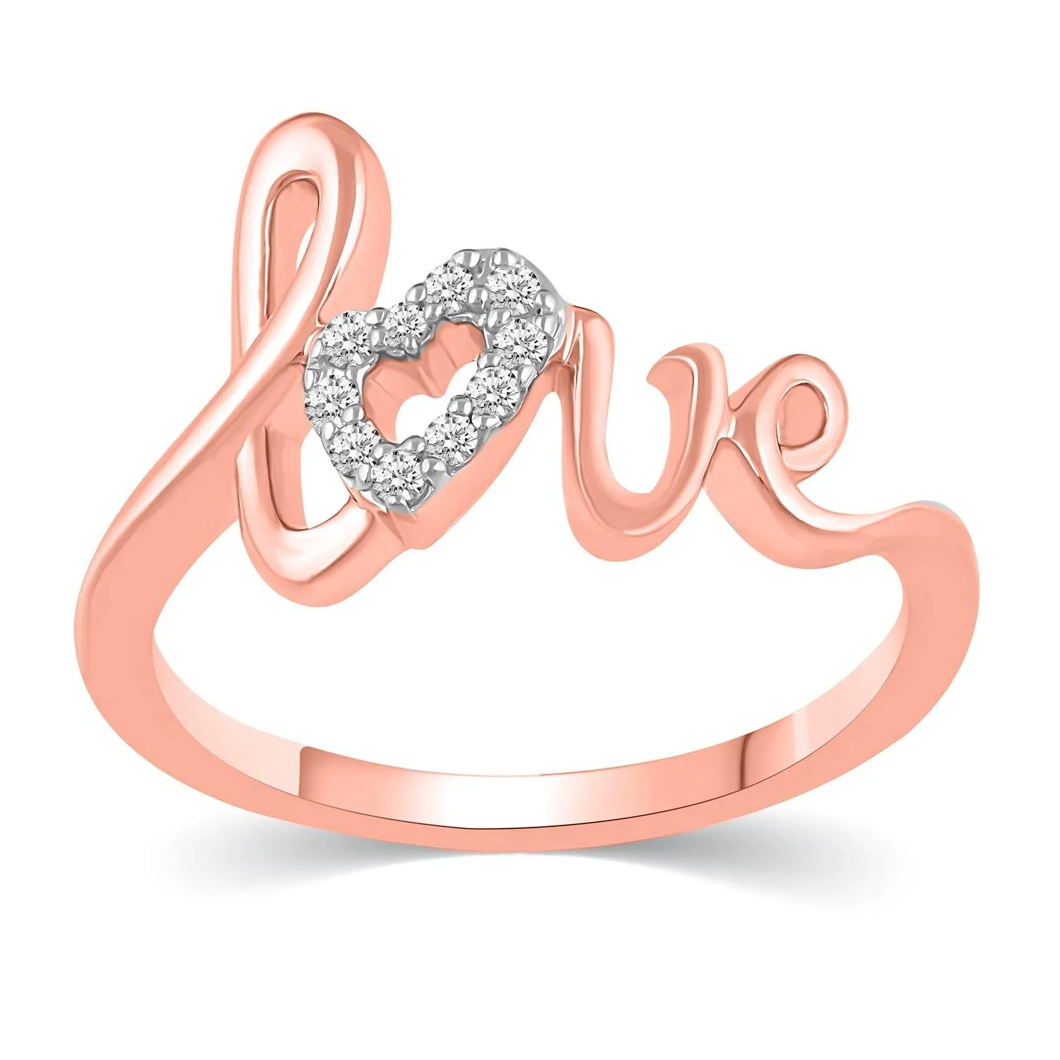 1/10 CTW Diamond Love Ring in Sterling Silver