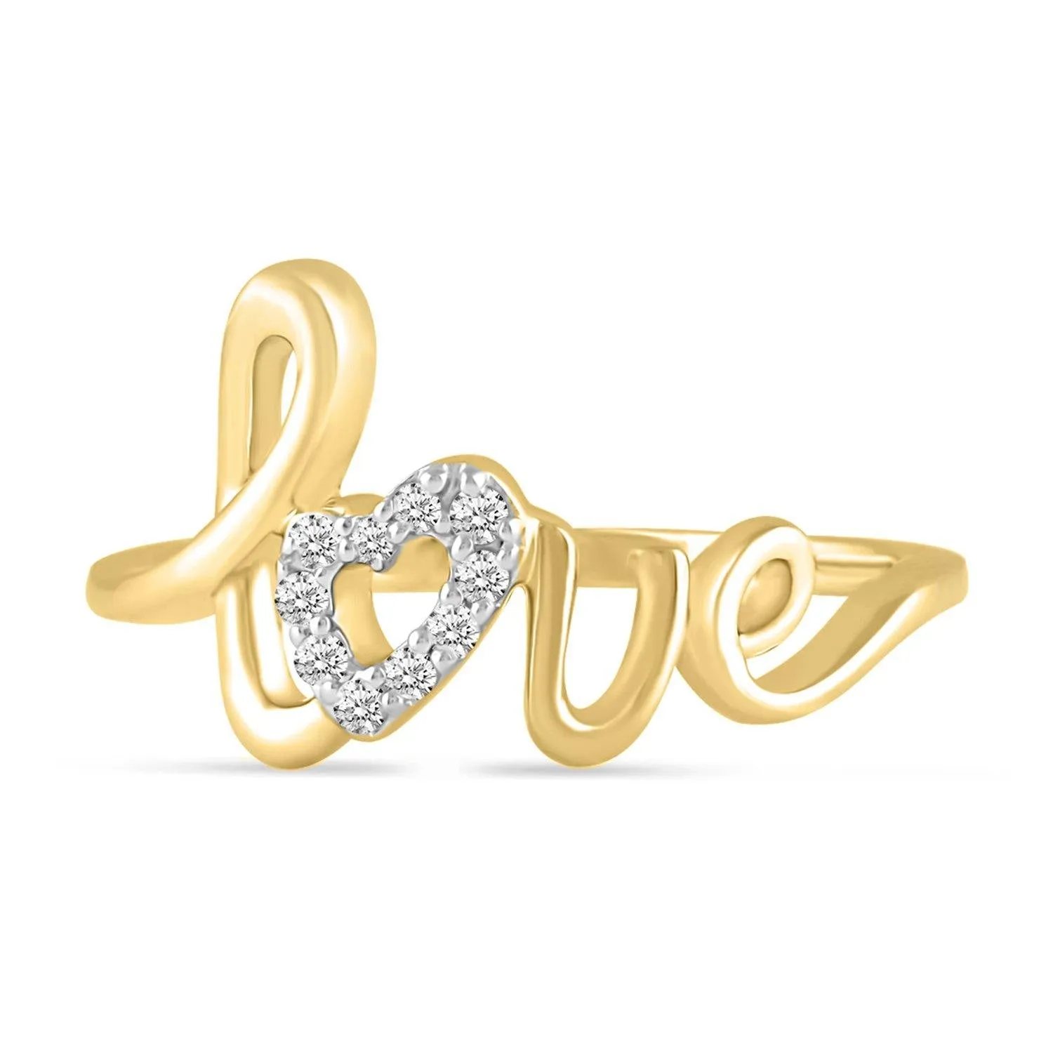 1/10 CTW Diamond Love Ring in Sterling Silver