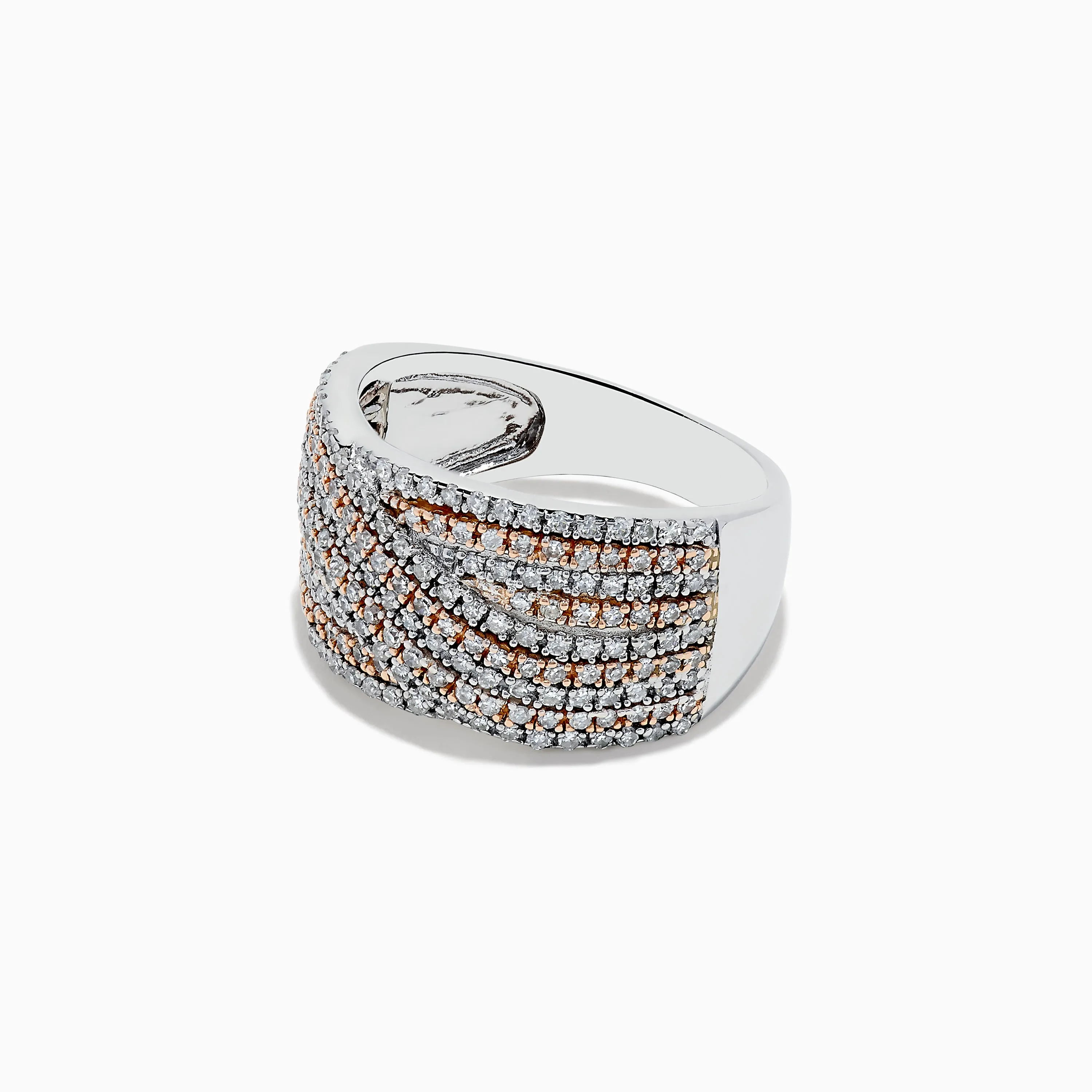 14K Two-Tone Gold Diamond Pave Ring