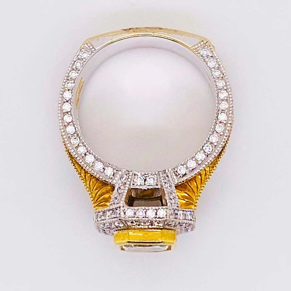 1.5 Carat Fancy Yellow Radiant Diamond Ring