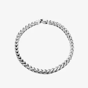 1.8mm- 3.9mm - Diamond Cut Franco Bracelet Solid White Gold