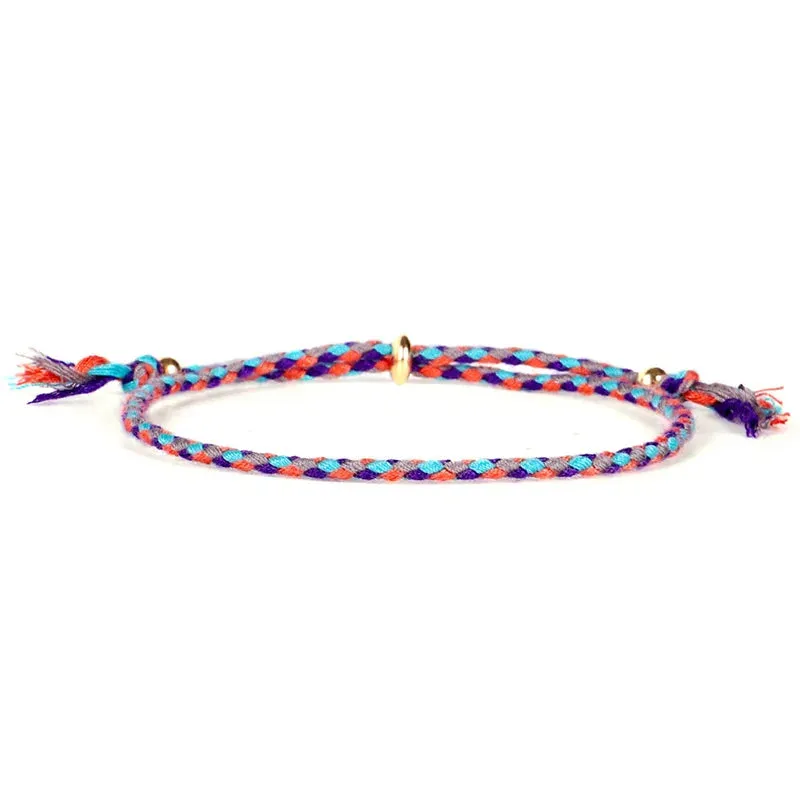 1pcs Women Men Handmade Tassel Knots Thread Rope Bracelet Ethnic Jewelry for Meetvii Lucky Tibetan String Bracelets & Bangles