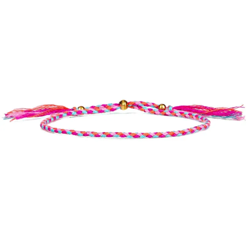 1pcs Women Men Handmade Tassel Knots Thread Rope Bracelet Ethnic Jewelry for Meetvii Lucky Tibetan String Bracelets & Bangles