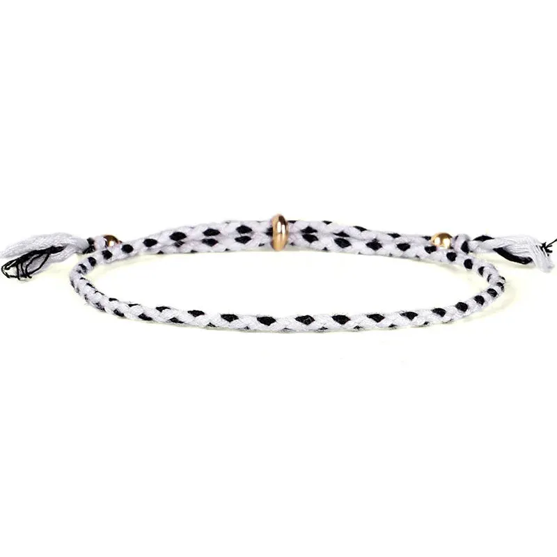1pcs Women Men Handmade Tassel Knots Thread Rope Bracelet Ethnic Jewelry for Meetvii Lucky Tibetan String Bracelets & Bangles