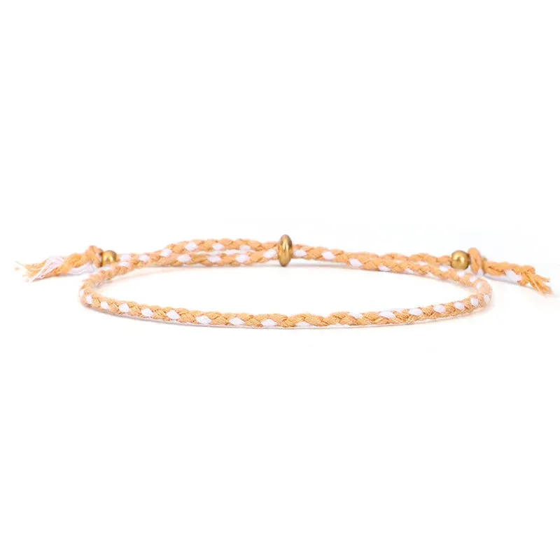 1pcs Women Men Handmade Tassel Knots Thread Rope Bracelet Ethnic Jewelry for Meetvii Lucky Tibetan String Bracelets & Bangles