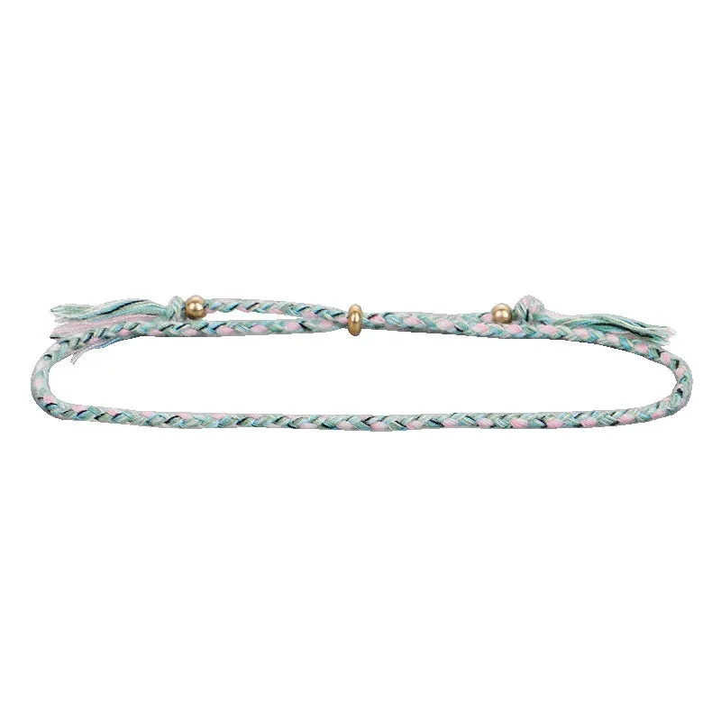 1pcs Women Men Handmade Tassel Knots Thread Rope Bracelet Ethnic Jewelry for Meetvii Lucky Tibetan String Bracelets & Bangles