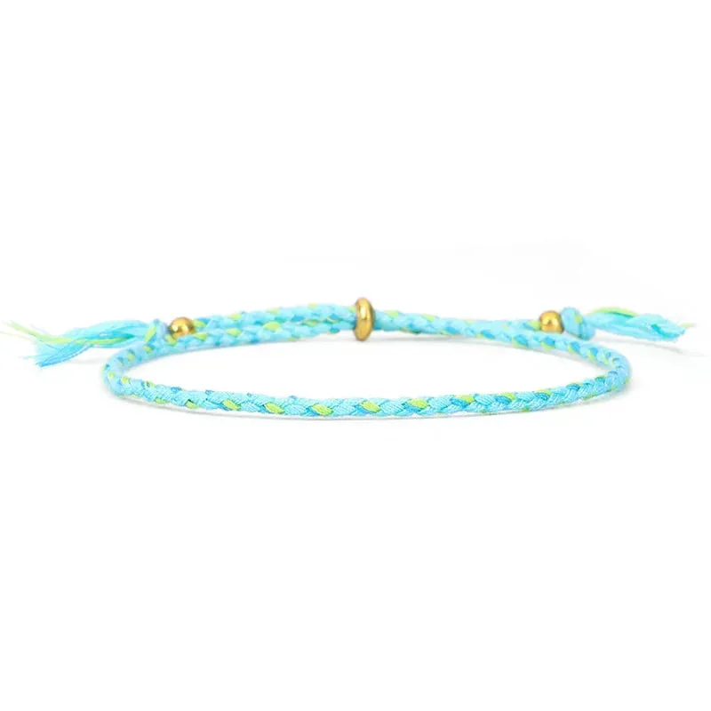 1pcs Women Men Handmade Tassel Knots Thread Rope Bracelet Ethnic Jewelry for Meetvii Lucky Tibetan String Bracelets & Bangles