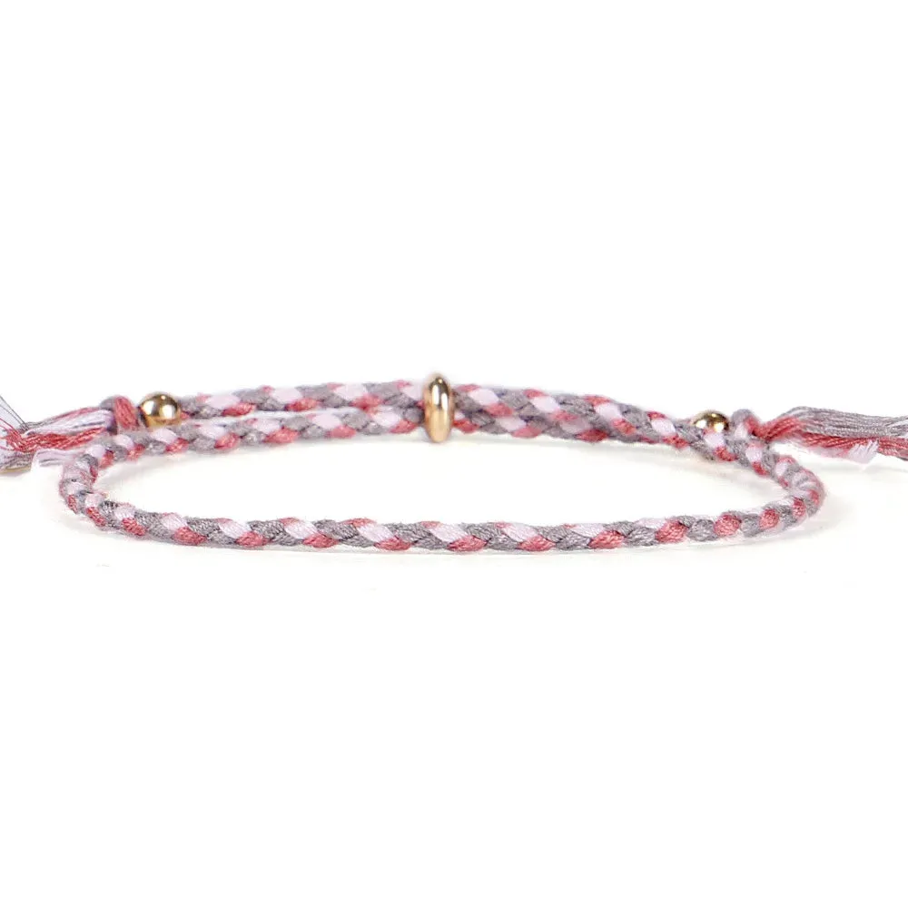1pcs Women Men Handmade Tassel Knots Thread Rope Bracelet Ethnic Jewelry for Meetvii Lucky Tibetan String Bracelets & Bangles