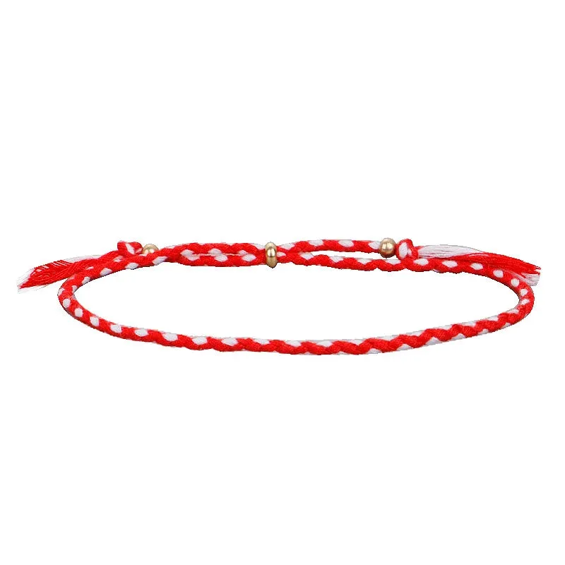 1pcs Women Men Handmade Tassel Knots Thread Rope Bracelet Ethnic Jewelry for Meetvii Lucky Tibetan String Bracelets & Bangles