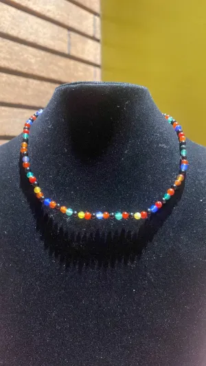 4MM Mixed Stone Bead Stretchy Cord Necklace/Bracelet/Anklet
