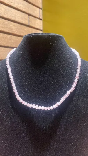 4MM Rose Quartz Bead Stretchy Cord Necklace/Bracelet/Anklet