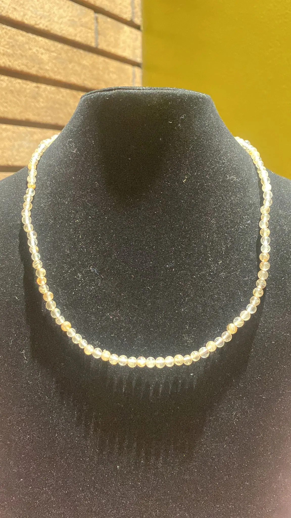 4MM Rutilated Quartz Bead Stretchy Cord Necklace/Bracelet/Anklet