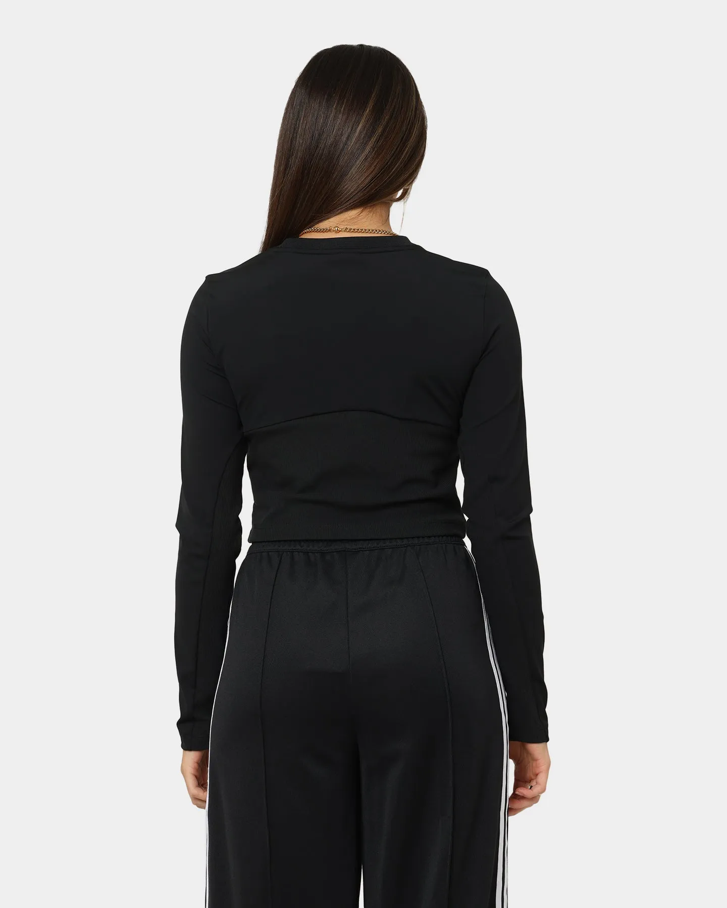 Adidas Women's Always Original Rib Long Sleeve Top Black