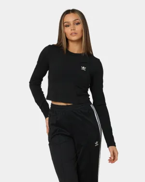 Adidas Women's Always Original Rib Long Sleeve Top Black