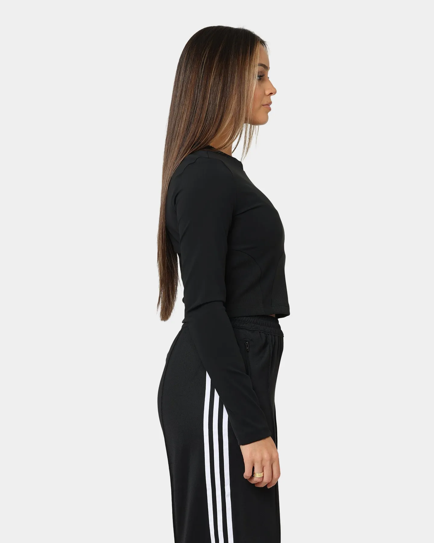 Adidas Women's Always Original Rib Long Sleeve Top Black
