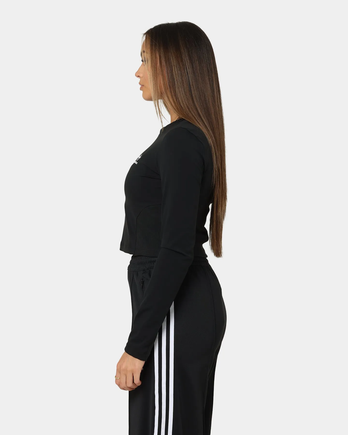 Adidas Women's Always Original Rib Long Sleeve Top Black