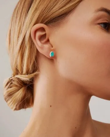 Anna Beck Turquoise Asymmetrical Stud Earrings