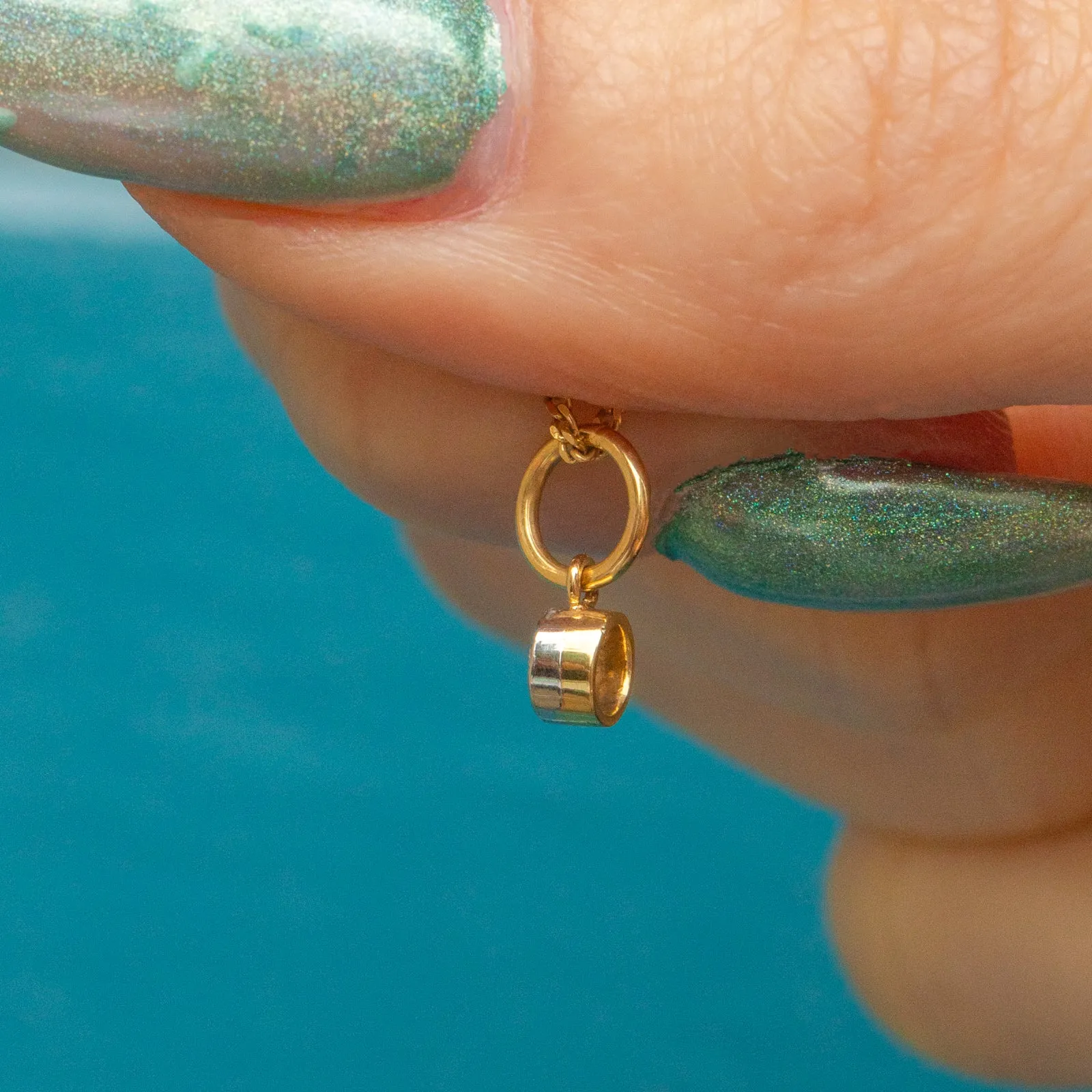Antique 18ct Gold Rose Cut Diamond Charm
