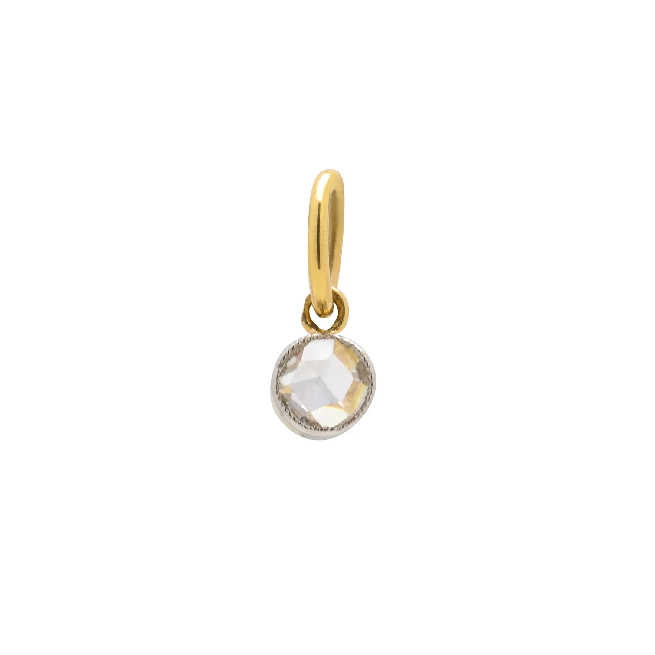 Antique 18ct Gold Rose Cut Diamond Charm