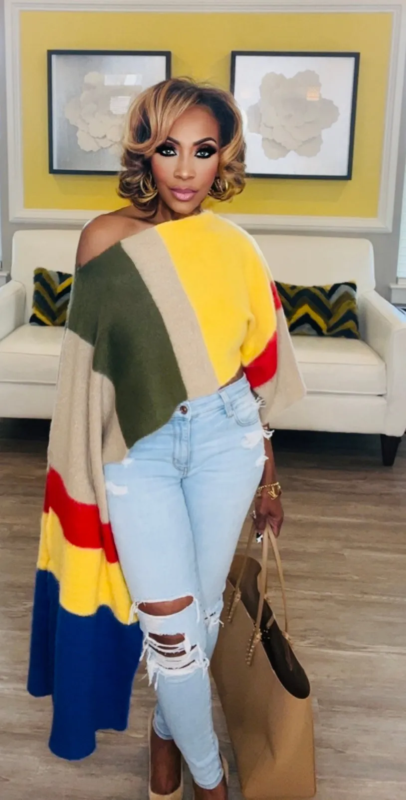 Asymmetric Cropped Sweater