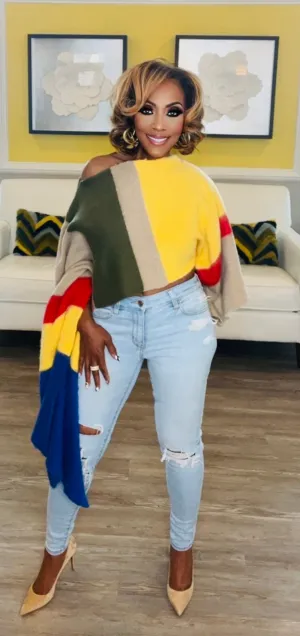 Asymmetric Cropped Sweater