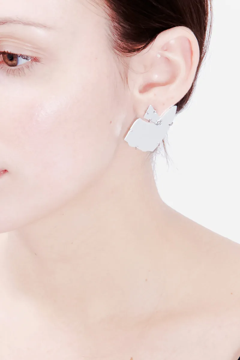 ASYMMETRIC MIRROR EARRINGS