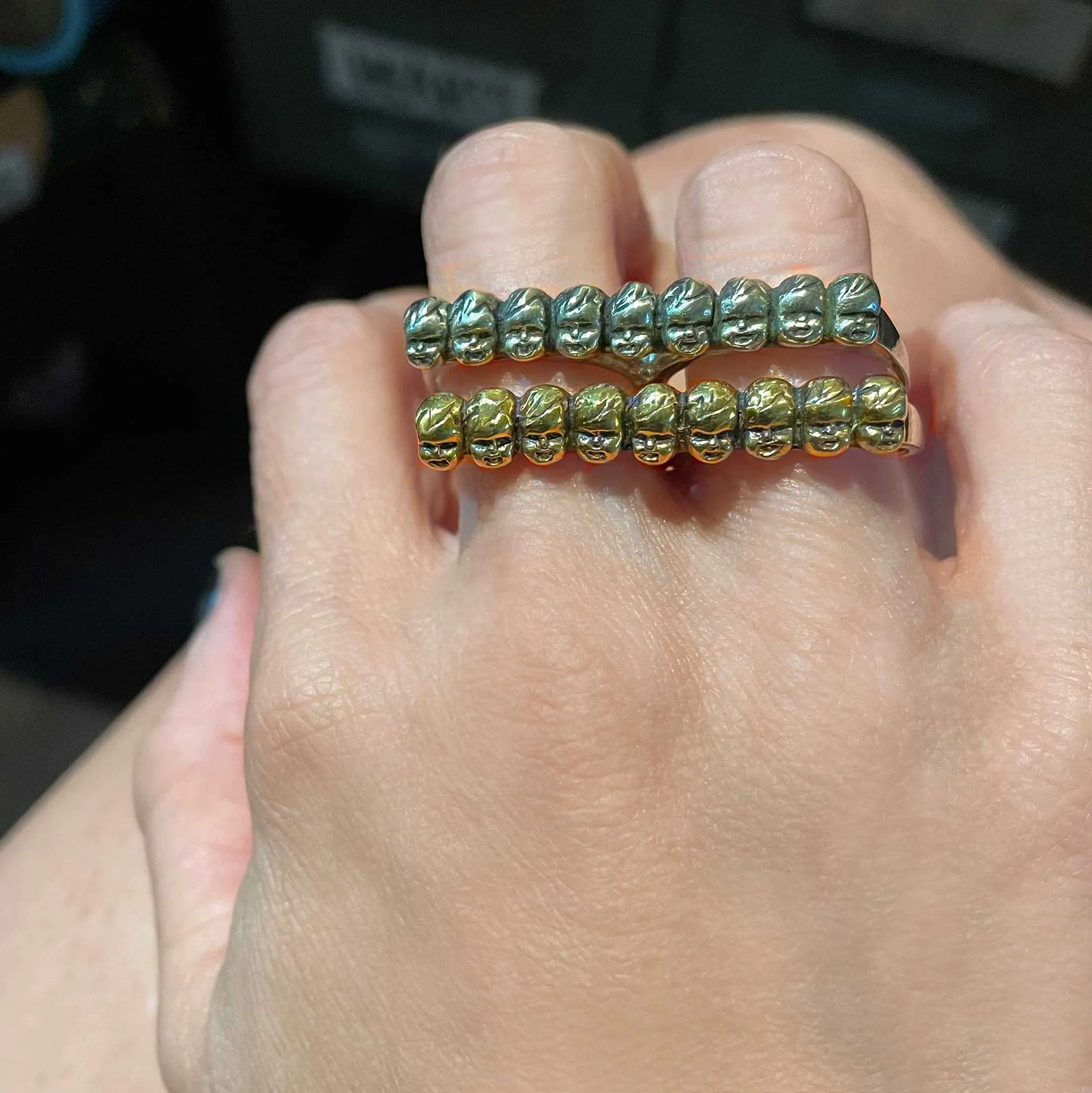 Baby Heads Knuckle Ring