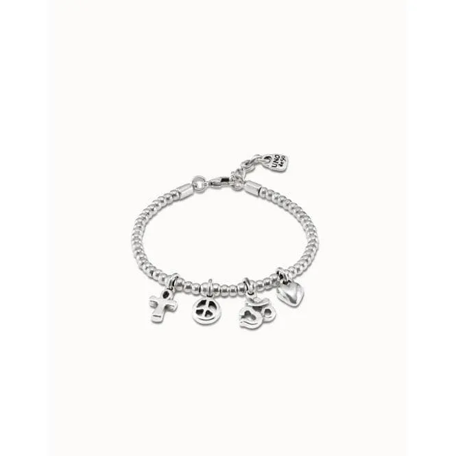 Beliefs Silver Metal Bracelet