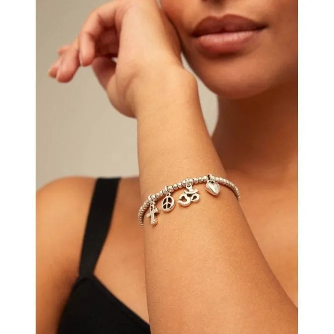 Beliefs Silver Metal Bracelet