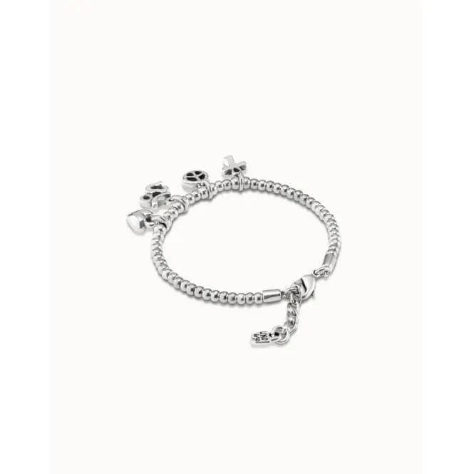 Beliefs Silver Metal Bracelet