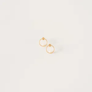 Billabong Circle Earrings with Pearl - Small