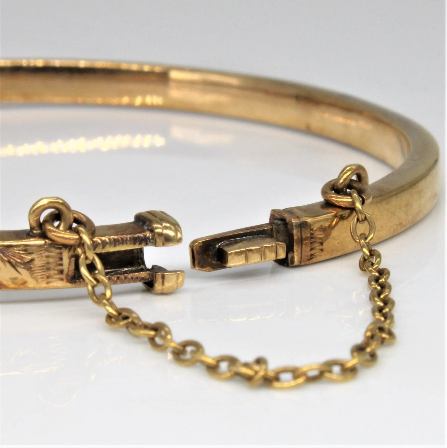 'Birks' Thin Ornate Engraved Cuff | 6" |