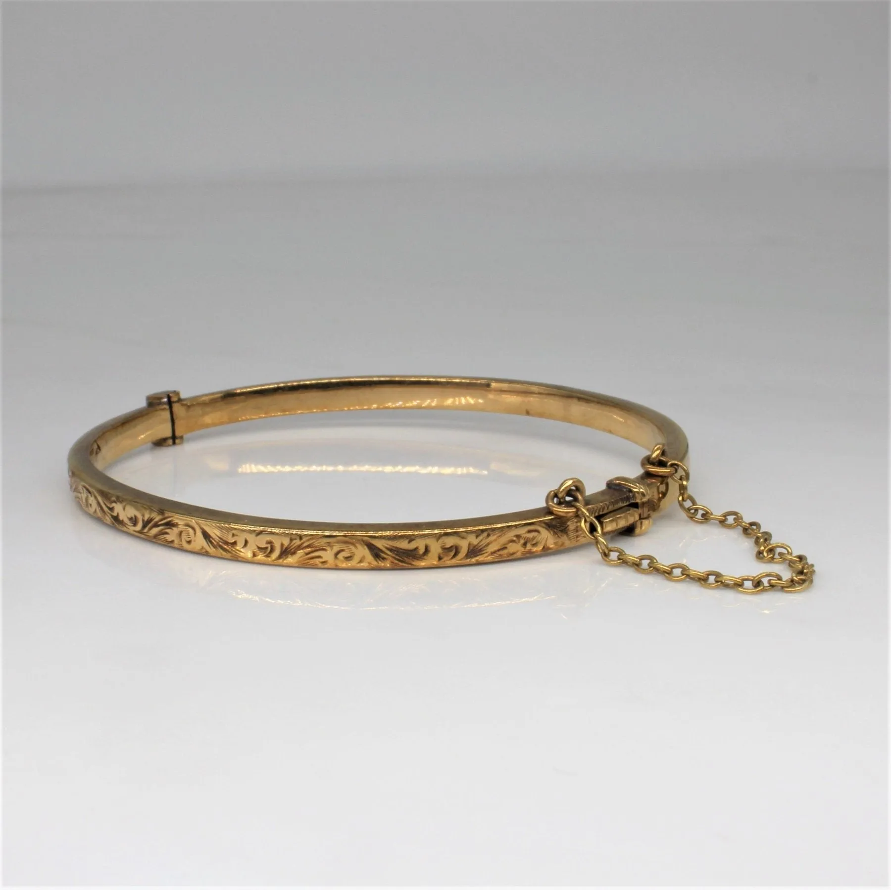 'Birks' Thin Ornate Engraved Cuff | 6" |