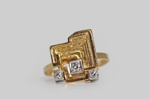 Bjrn Weckstrm Modernist Sun Temple Ring