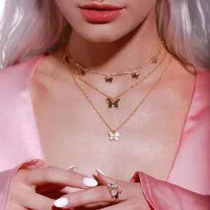 Butterfly Fashion Vintage Chain Choker Party Jewelry Gifts Ins Necklace