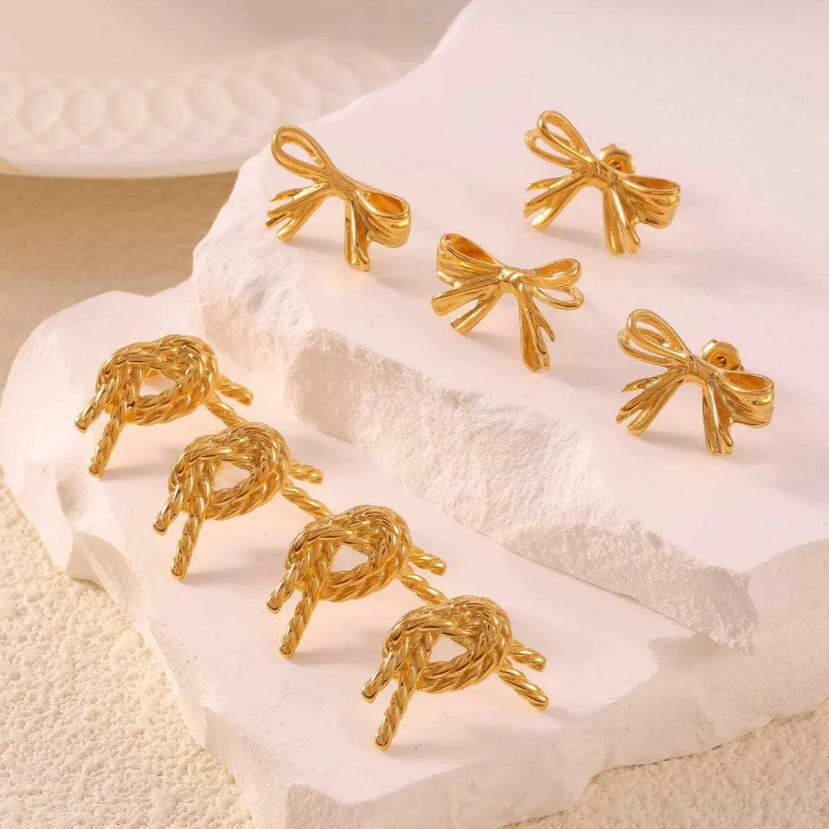 Chic titanium steel stud earrings