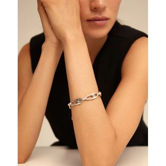 Connected Silver Metal Bracelet