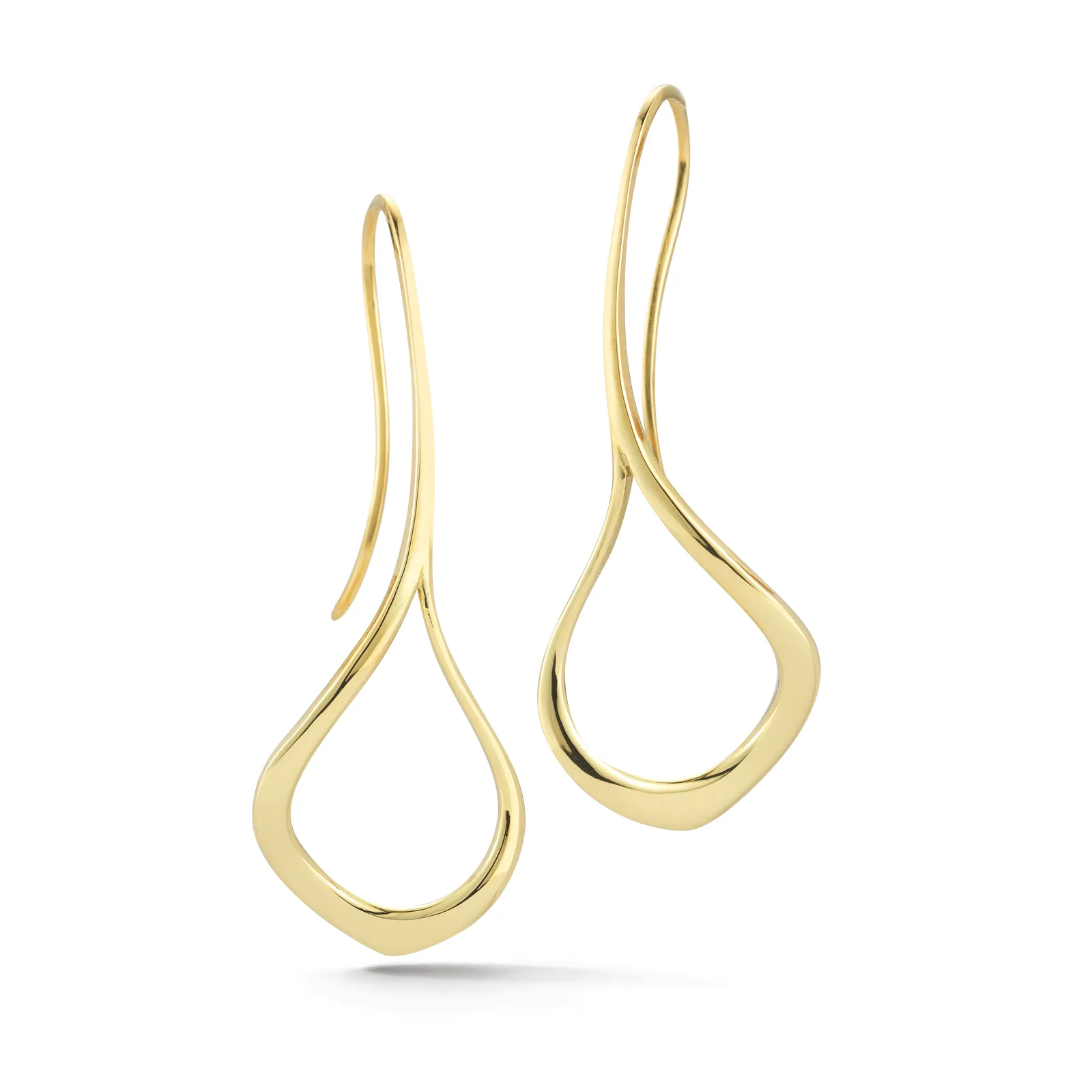 Contour Medium Yellow Gold Silhouette Earrings