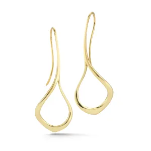 Contour Medium Yellow Gold Silhouette Earrings
