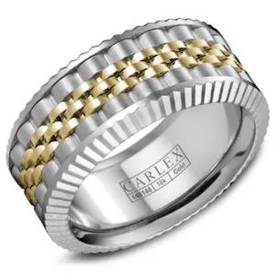 CrownRing Carlex Two Tone 10mm Wedding Band