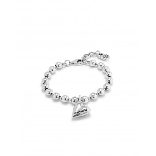 Cupido Silver Plated Beads Heart Bracelet PUL2402MTL000