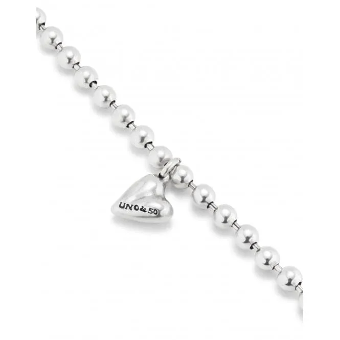 Cupido Silver Plated Beads Heart Bracelet PUL2402MTL000