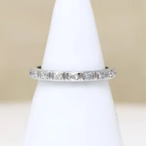 Diamond & Platinum Eternity Band with Sweet Details