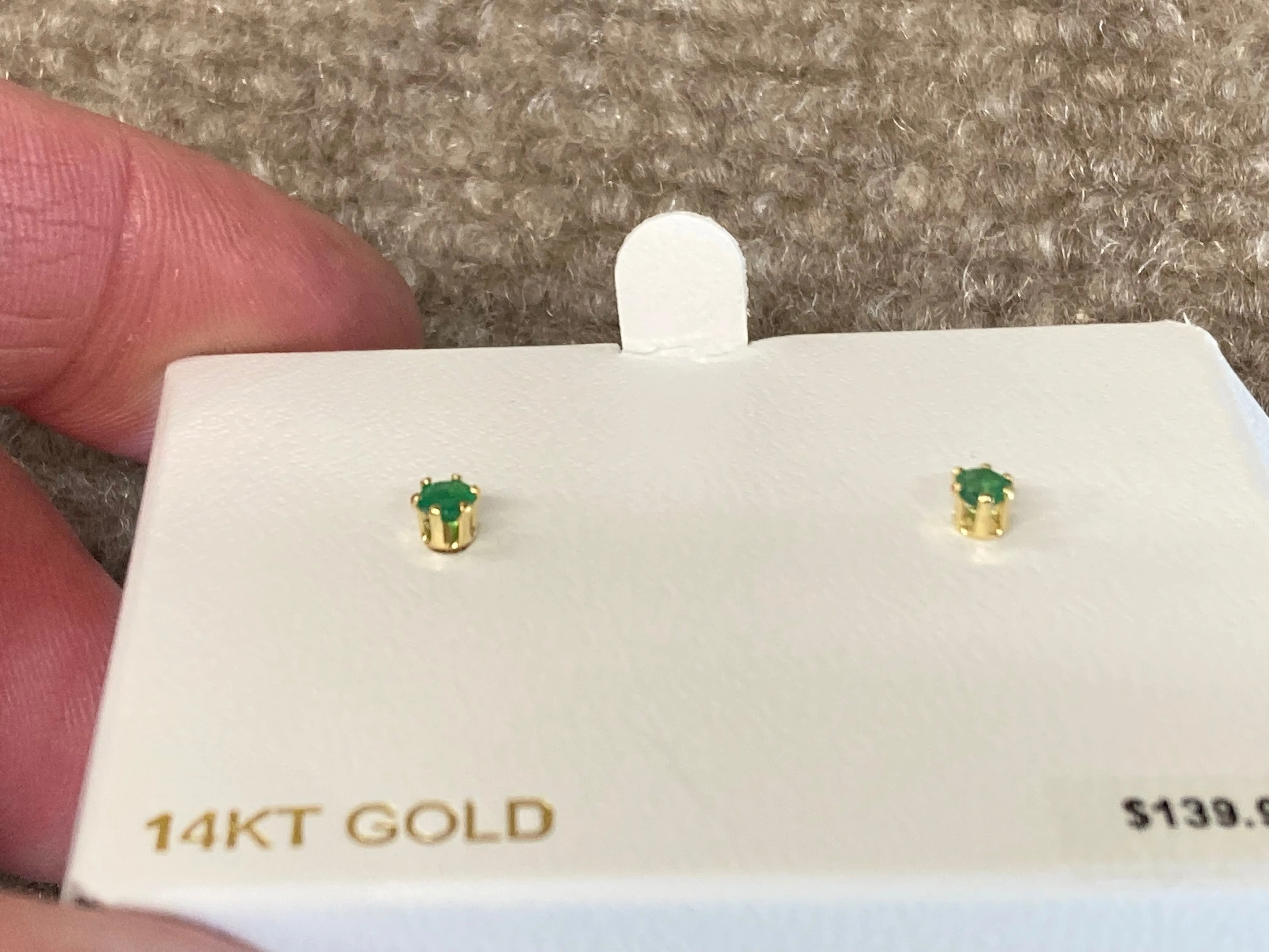 Emerald Gold Earrings