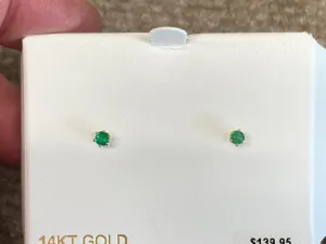 Emerald Gold Earrings