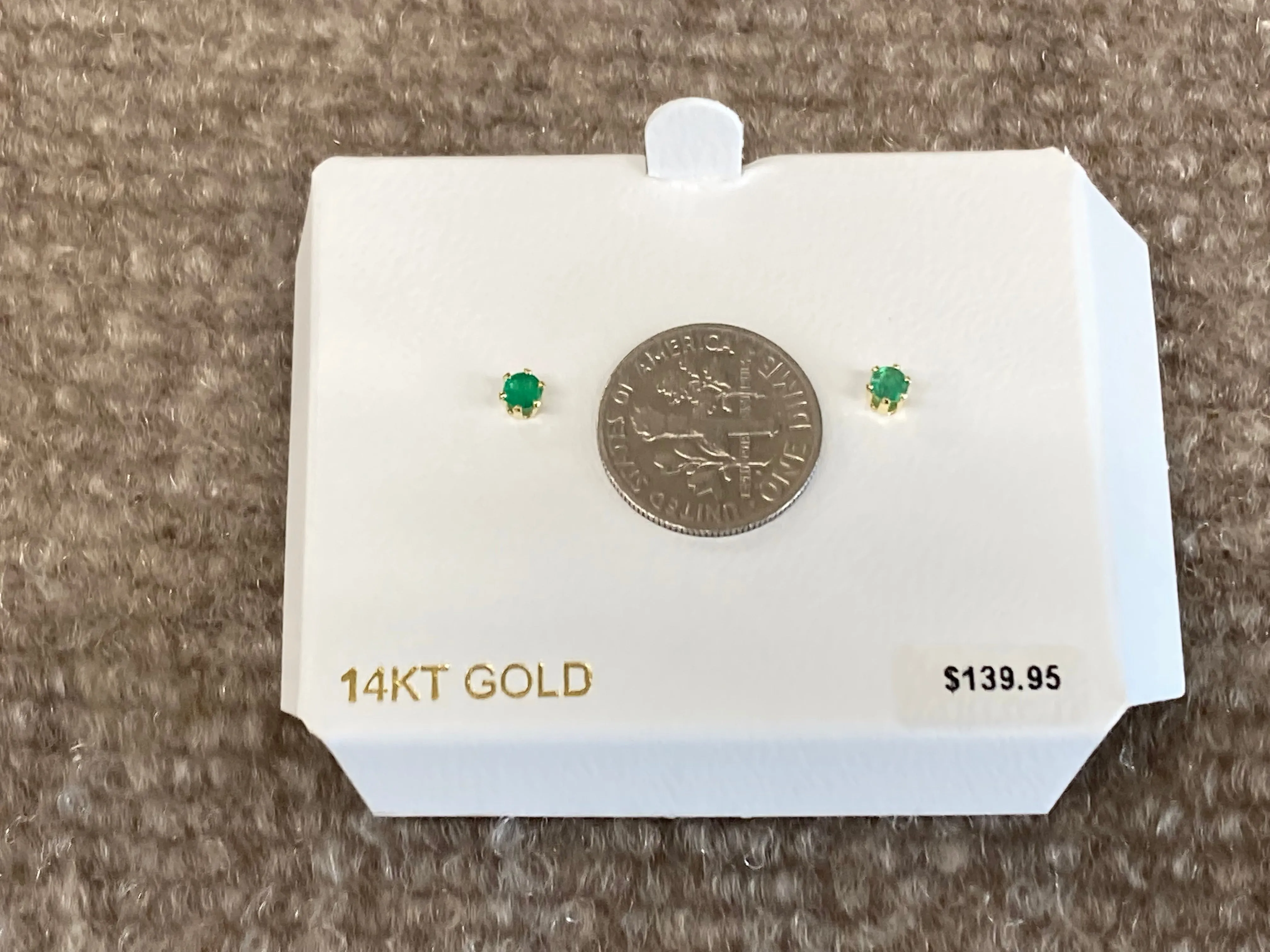 Emerald Gold Earrings