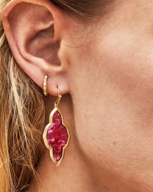 Framed Abbie Drop Earrings in Light Burgundy Illusion
