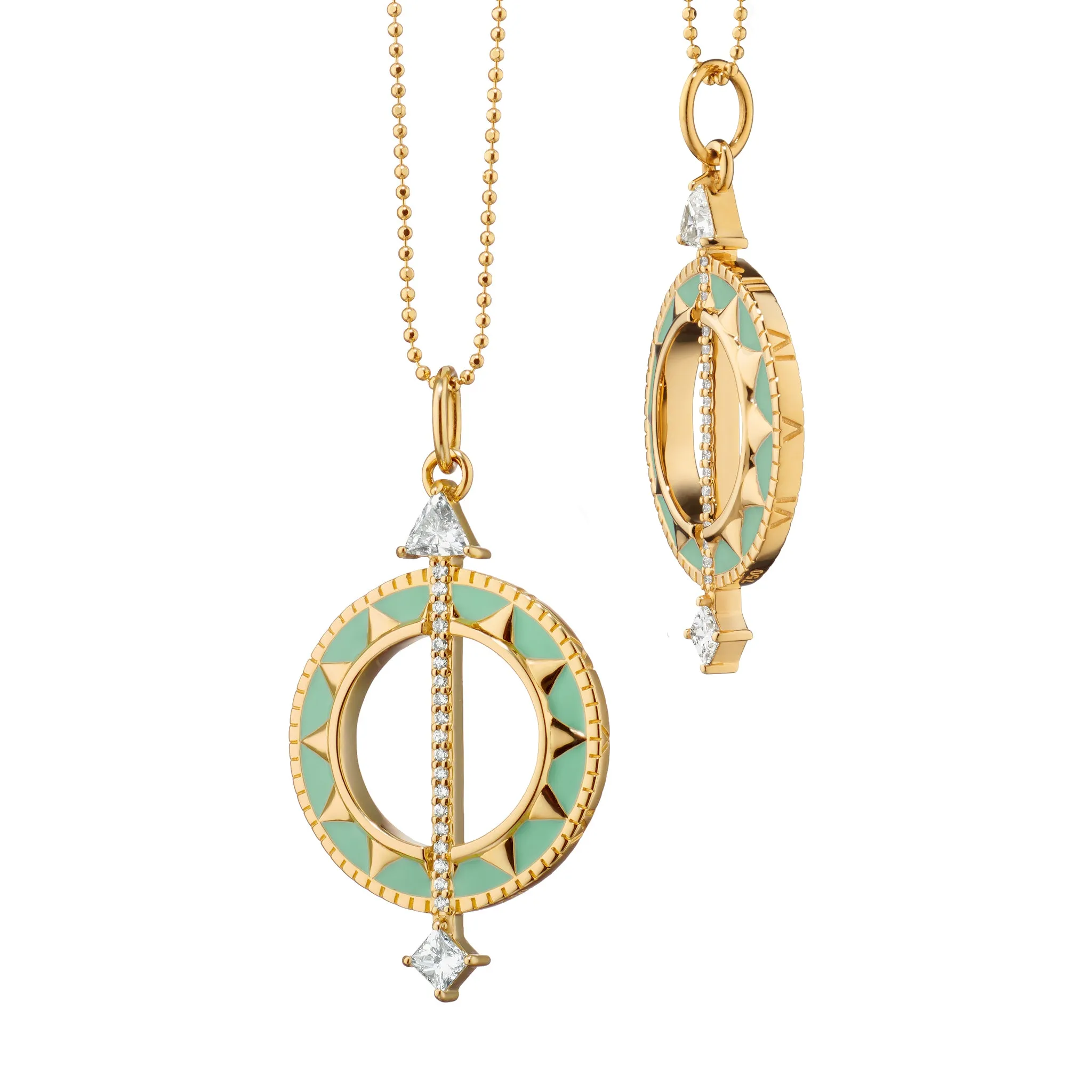 Green Enamel Sundial - Time is Precious