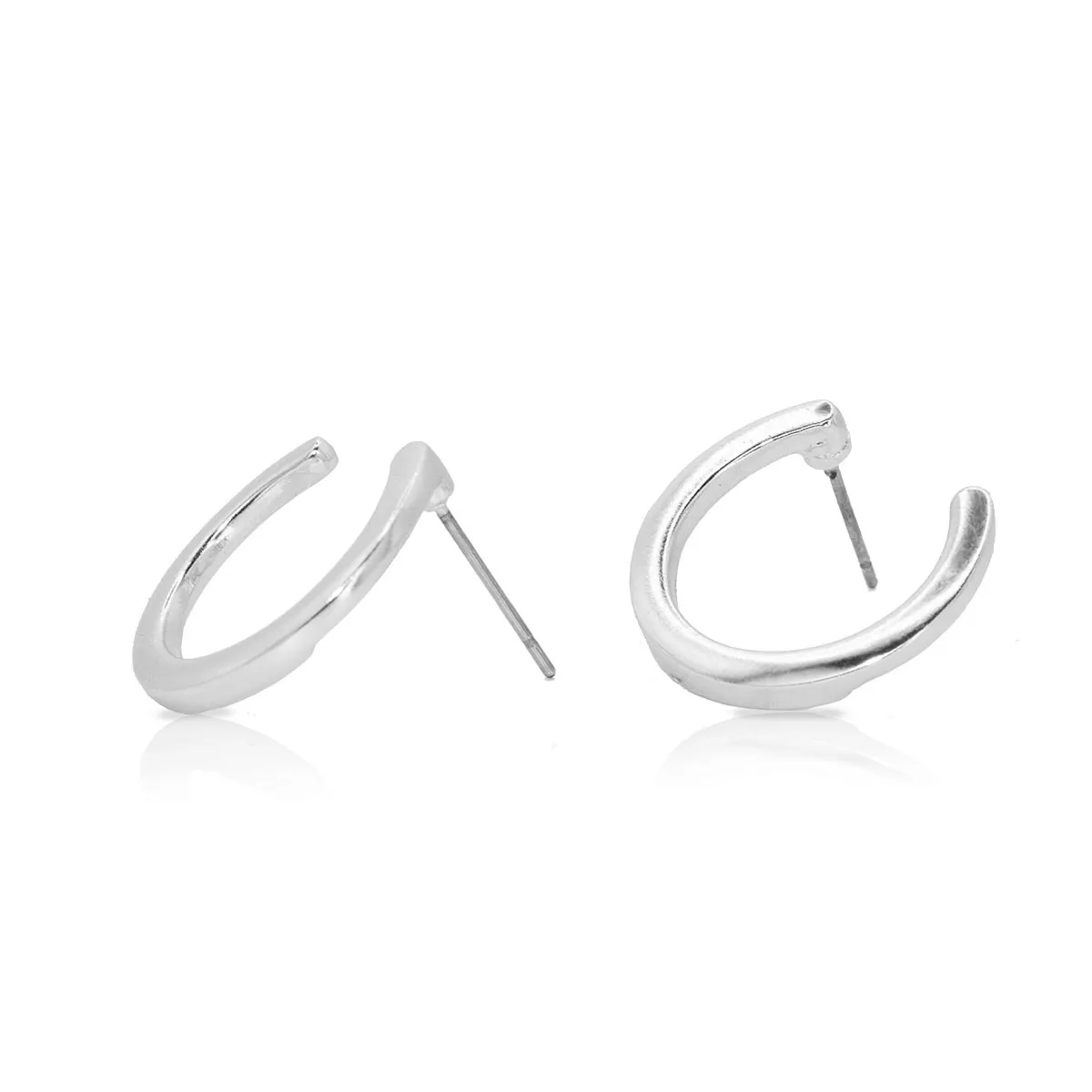 Half circle stud earrings
