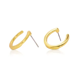 Half circle stud earrings